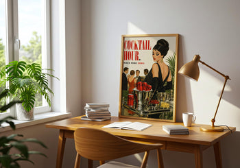 Cocktail Hour Coke Zero Print | Retro Glamour Bar Cart Wall Art