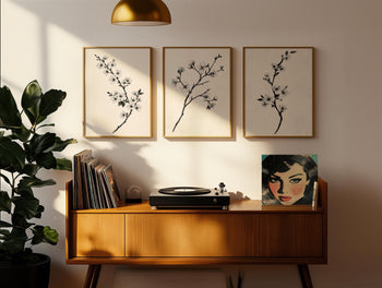 Japandi Cherry Blossom Print: Minimalist Zen Wall Art