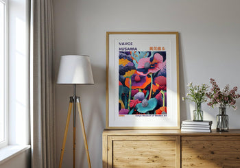 Yayoi Kusama Flower Poster: Colorful Japanese Art Print