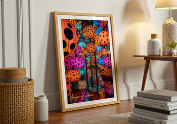 Yayoi Kusama Poster: Polka Dot Pumpkin Japanese Art Print