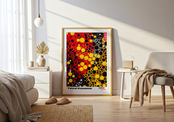 Yayoi Kusama Poster: Colorful Dot Art, Japanese Exhibition Print