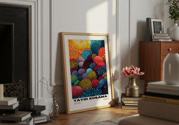 Yayoi Kusama Poster: Colorful Polka Dot Japanese Art Print