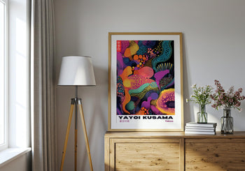 Yayoi Kusama Poster: Colorful Abstract Polka Dot Print