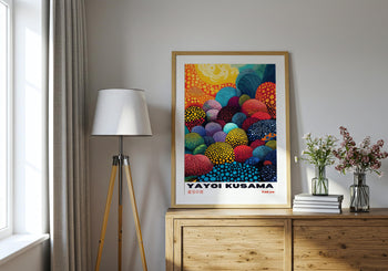 Yayoi Kusama Poster: Colorful Polka Dot Japanese Art Print