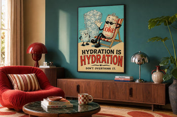 Diet Coke Print | Funny Retro Kitchen Poster, Rubber Hose Cartoon Art