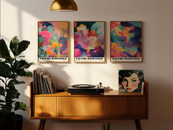 Yayoi Kusama Poster Set: Psychedelic Japanese Wall Art, Set of 3