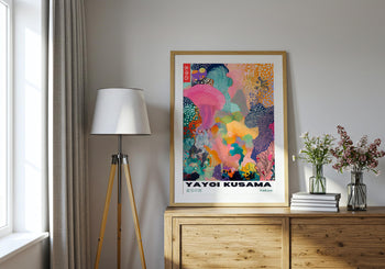 Yayoi Kusama Poster: Colorful Abstract Polka Dot Print