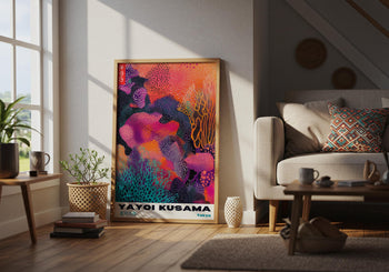 Yayoi Kusama Poster: Colorful Abstract Polka Dot Print
