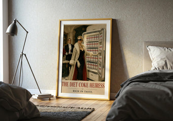 Glamorous Vintage Poster | Retro Diet Coke Print | 1950s Kitchen Wall Art