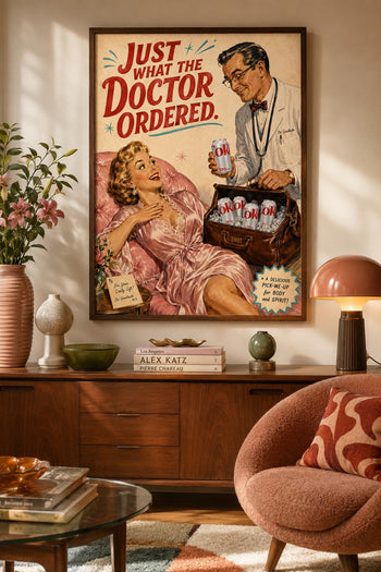 Retro 1950s Diet Coke Print | Funny Vintage Wall Art Poster