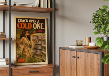 Retro Diet Coke Print | 70s Kitchen Wall Art, Vintage Advertising Poster