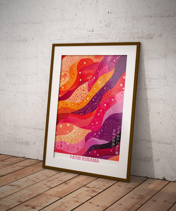 Yayoi Kusama Inspired Polka Dot Art Print: Psychedelic Home Decor