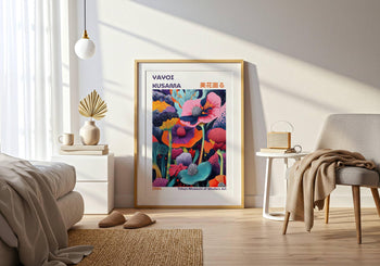 Yayoi Kusama Flower Poster: Colorful Japanese Art Print