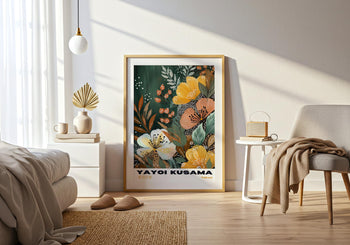 Yayoi Kusama Flower Poster: Colorful Japanese Art Print