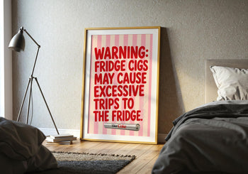 Diet Coke Fridge Cigs Print | Retro Girly Kitchen Wall Art