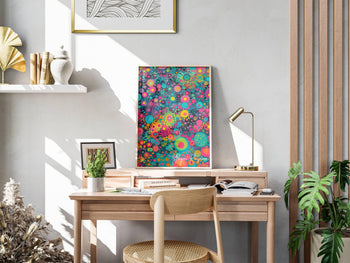 Yayoi Kusama Inspired Print: Neon Polka Dot Art