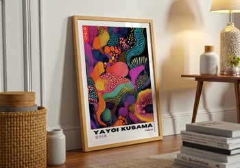 Yayoi Kusama Poster: Colorful Abstract Polka Dot Print