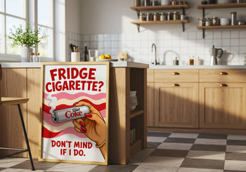 Diet Coke Fridge Cigarette Poster