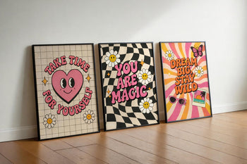 Retro Y2K Quote Prints | Colourful Gallery Wall Set | Bedroom Decor Posters