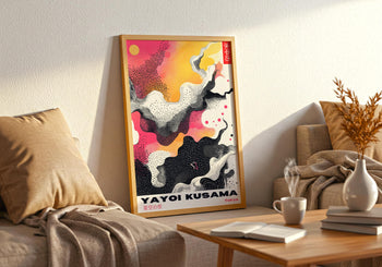 Yayoi Kusama Exhibition Poster: Colorful Japanese Wall Art