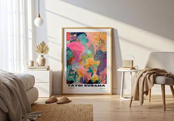 Yayoi Kusama Poster: Colorful Abstract Polka Dot Print