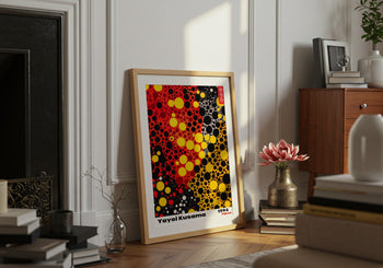 Yayoi Kusama Poster: Colorful Dot Art, Japanese Exhibition Print