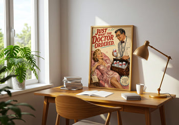 Retro 1950s Diet Coke Print | Funny Vintage Wall Art Poster