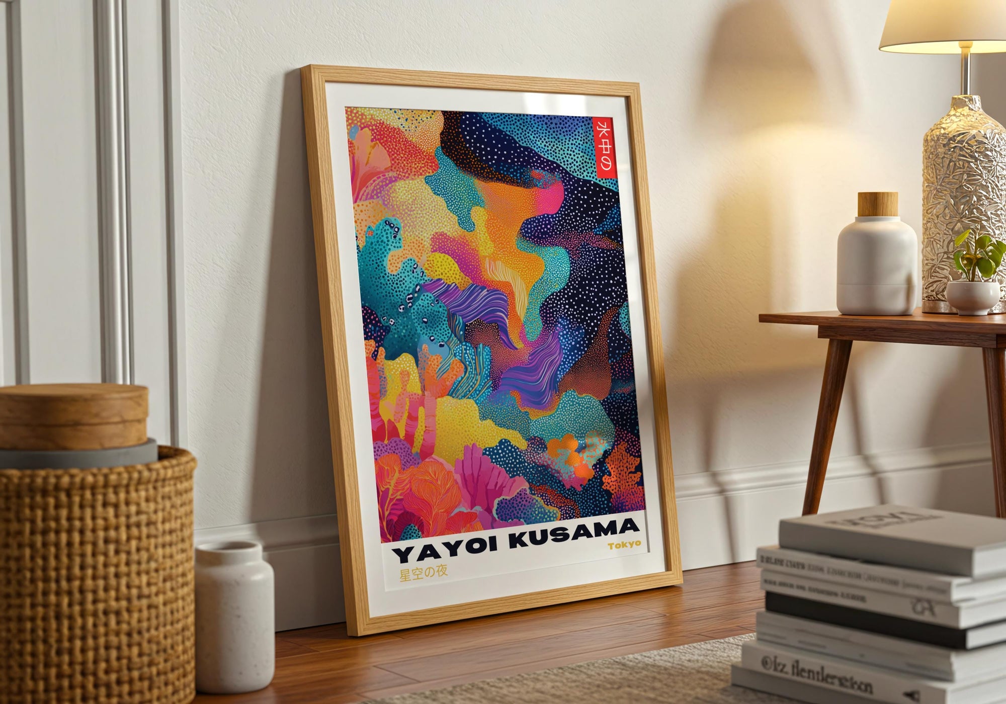 Yayoi Kusama Poster: Colorful Abstract Japanese Art Print