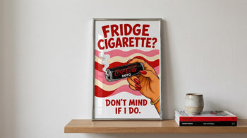 Funny Coke Zero Poster, Retro Fridge Art, Quirky Kitchen Print, Soda Lover Gift