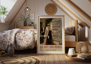 Glamorous Vintage Poster | Retro Diet Coke Print | 1950s Kitchen Wall Art