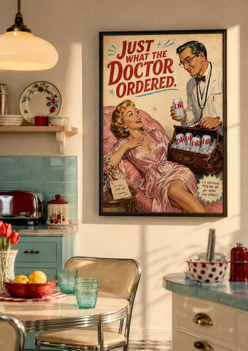 Retro 1950s Diet Coke Print | Funny Vintage Wall Art Poster