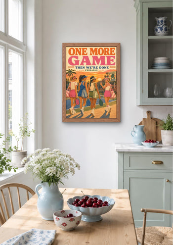 Pickleball Social Club Poster, Retro Sports Wall Art, Pink Preppy Decor