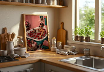 Coke Zero Bath Print | Maximalist Retro Glamour Wall Art