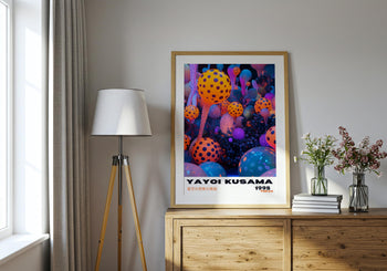 Yayoi Kusama Poster: Colorful Japanese Exhibition Wall Art