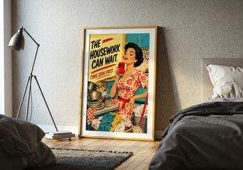 Retro Coke Zero Print | Vintage Kitchen Wall Art Poster, Funny Homemaker Art