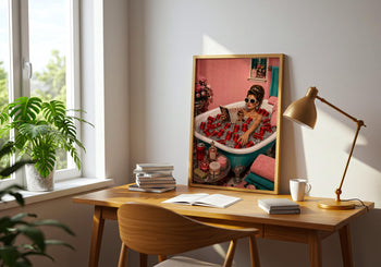 Coke Zero Bath Print | Maximalist Retro Glamour Wall Art