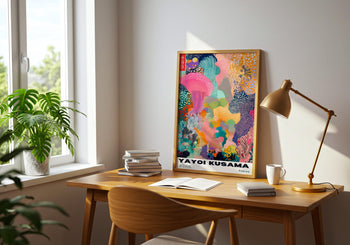 Yayoi Kusama Poster: Colorful Abstract Polka Dot Print