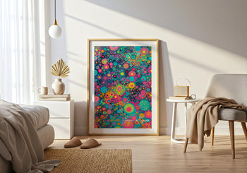 Yayoi Kusama Inspired Print: Neon Polka Dot Art