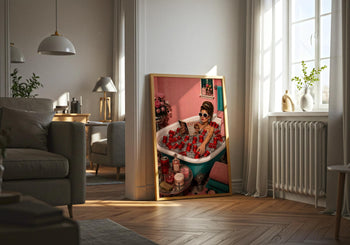 Coke Zero Bath Print | Maximalist Retro Glamour Wall Art