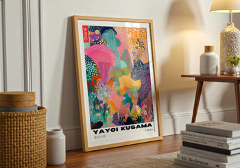 Yayoi Kusama Poster: Colorful Abstract Polka Dot Print