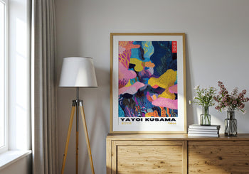 Yayoi Kusama Poster: Colorful Abstract Polka Dot Print