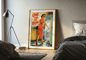 Retro 1950s Diet Coke Woman Poster, One for the Road Kitchen Art (Print)