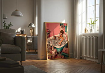 Diet Coke Bath Print | Maximalist Retro Glamour Wall Art