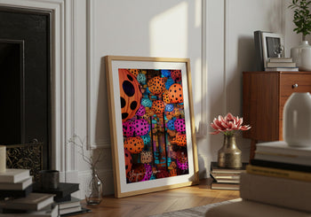 Yayoi Kusama Poster: Polka Dot Pumpkin Japanese Art Print