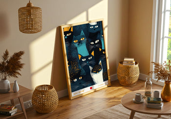 Yayoi Kusama Cat Art Print: Quirky Japanese Wall Decor