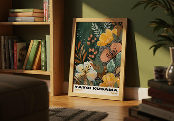 Yayoi Kusama Flower Poster: Colorful Japanese Art Print
