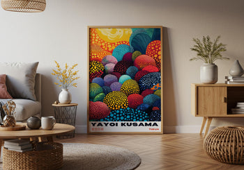 Yayoi Kusama Poster: Colorful Polka Dot Japanese Art Print