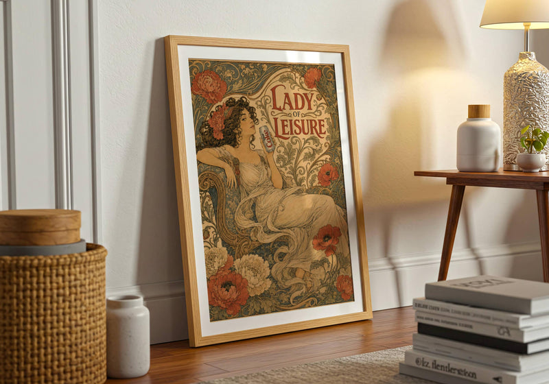 Lady of Leisure Diet Coke Art Nouveau Print